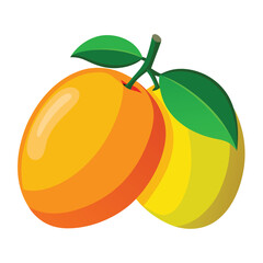 mango vector  on white background