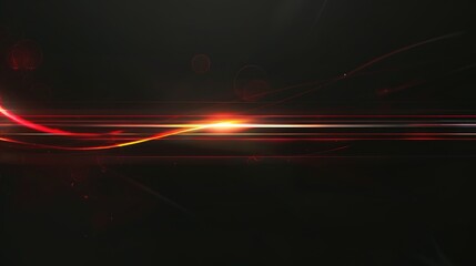 Abstract Background with Glowing Red and Yellow Lines