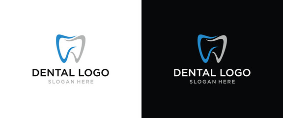 Dental Vector Logo Design, Dental Care Symbol and Dental Clinic Icon.