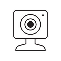 Web camera icon Simple thin outline