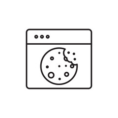Web Cookies icon Simple thin outline