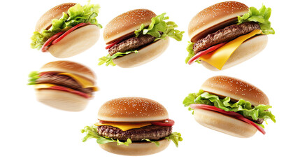 Flying Hamburgers Create a Whimsical Fast Food Experience in Mid-Air Generative AI