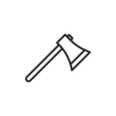 Axe icon Simple thin outline