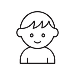 Baby boy icon Simple thin outline