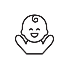 Baby icon Simple thin outline