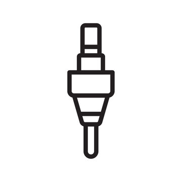 recommend clip art: Audio jack icon Simple thin outline