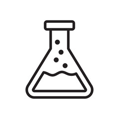 Beaker icon Simple thin outline