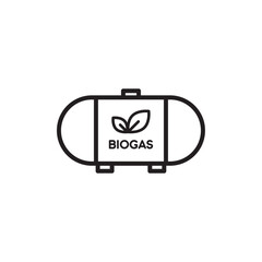 Biogas icon Simple thin outline