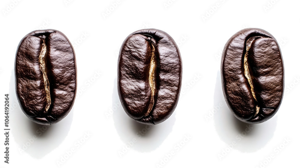 Poster flying coffee beans in a dynamic display of motion and freshness generative ai