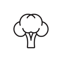 Broccoli icon Simple thin outline