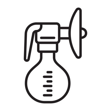recommend clip art: Breast pump icon Simple thin outline