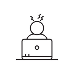Burnout icon Simple thin outline