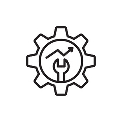 Business development icon Simple thin outline