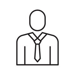 Businessman icon Simple thin outline