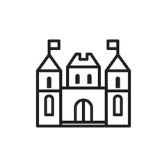 Castle icon Simple thin outline