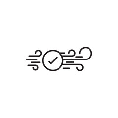 Clean Air Icon Simple thin outline