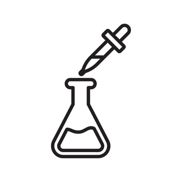 recommend clip art: Chemical test icon Simple thin outline
