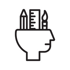 Obraz premium Creativity icon Simple thin outline