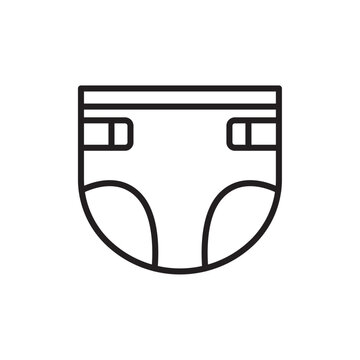 recommend clip art: Diaper icon Simple thin outline