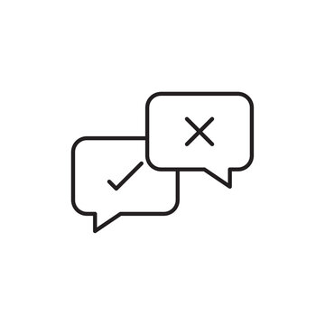 recommend clip art: Disagreement icon Simple thin outline