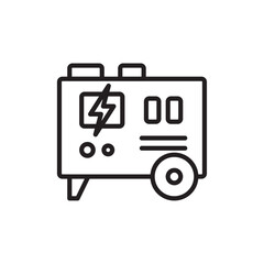 Electric generator icon Simple thin outline