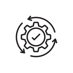 Execution icon Simple thin outline