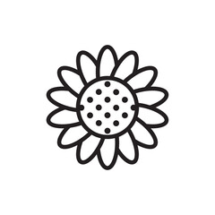Flower icon Simple thin outline