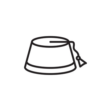 recommend clip art: Fez hat icon Simple thin outline