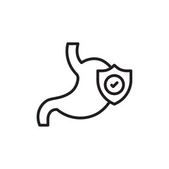 Good digestion icon Simple thin outline