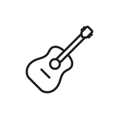 Guitar icon Simple thin outline