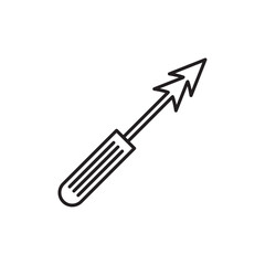 Harpoon icon Simple thin outline