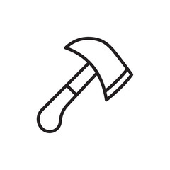 Hatchet icon Simple thin outline