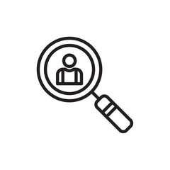 Hiring icon Simple thin outline