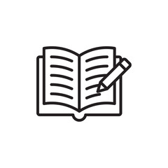 Homework icon Simple thin outline