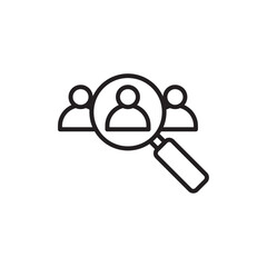 Job vacancy icon Simple thin outline