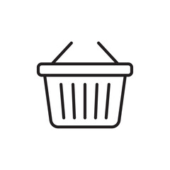 Laundry basket icon Simple thin outline