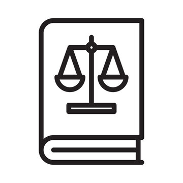recommend clip art: Law book icon Simple thin outline