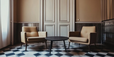 Fototapeta premium Contemporary Living Room Interior