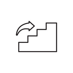 Next steps icon Simple thin outline