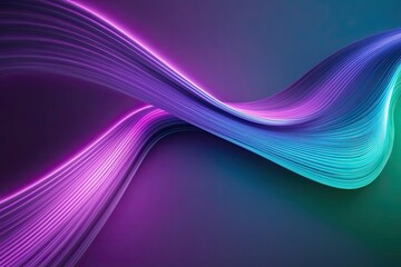 Fototapeta premium Vibrant Fluid Sonic Waves in Purple Blue Green Gradients for Modern Digital Imagery and Dynamic Presentations
