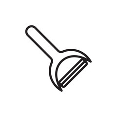 Potato peeler icon Simple thin outline