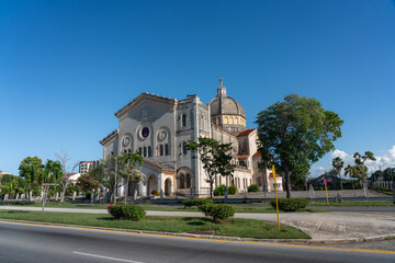 Jesus de Miramar Church located on 5th Avenue in a residential neighborhood of Havana, Cuba.