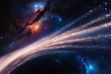 Vibrant Cosmic Patterns and Stunning Stardust Flow in a Dazzling Astral Sky