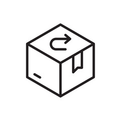 Return purchase icon Simple thin outline