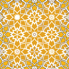 islamic pattern background on white background