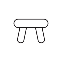 Stool icon Simple thin outline