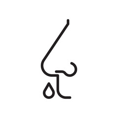 Stuffy nose icon Simple thin outline