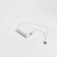Fototapeta premium A laptop charger on a white background