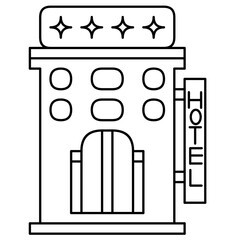 illustration of a hotel