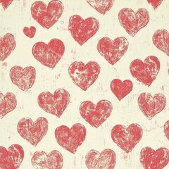 Abstract red hearts pattern background for Valentine's Day